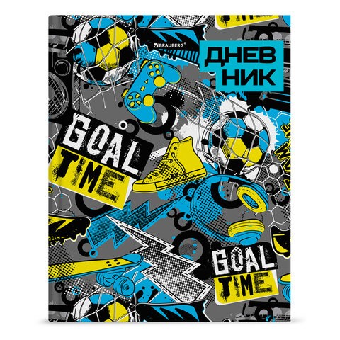 

Дневник 5-11 класс BRAUBERG, Goal Time, 106397, твердый, глянцевая ламинация, с подсказом