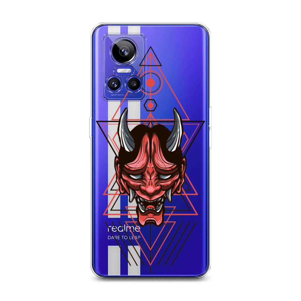 

Чехол на Realme GT Neo 3 "Hanya Oni mask", Серый;красный;черный, 259050-4