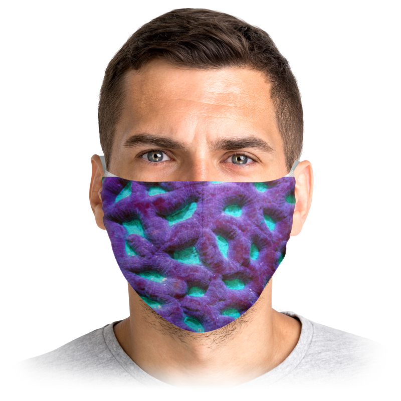 

Многоразовая маска Printio Uv brain зеленая M, Uv brain
