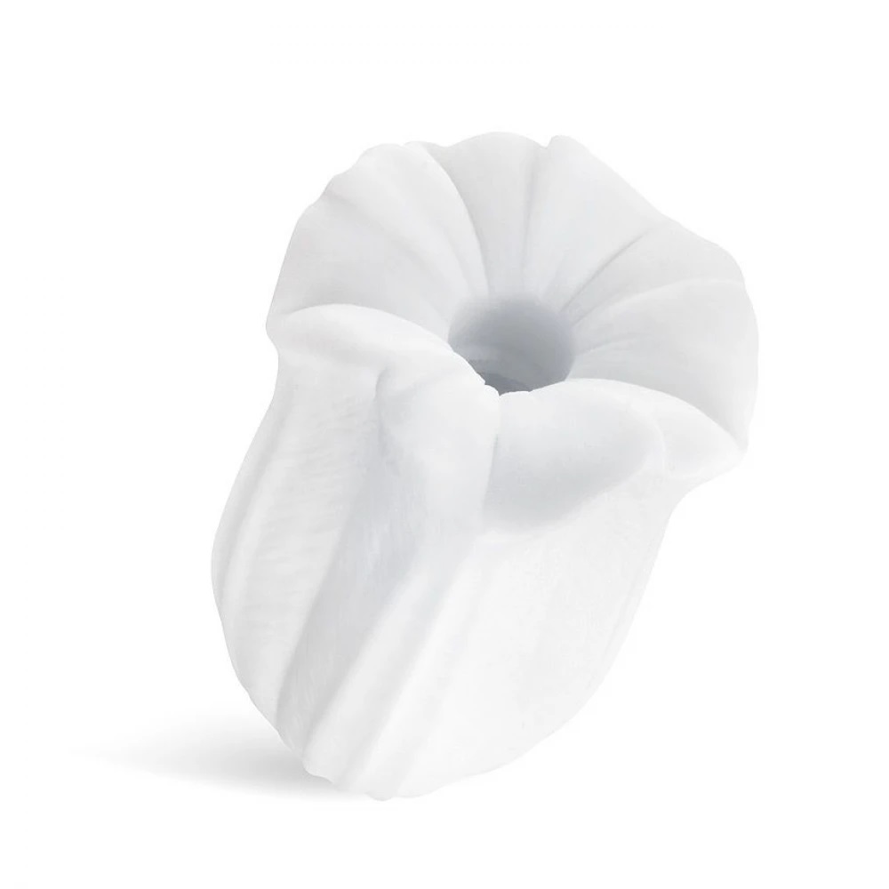 Белый нереалистичный мастурбатор в форме бутона цветка Datura