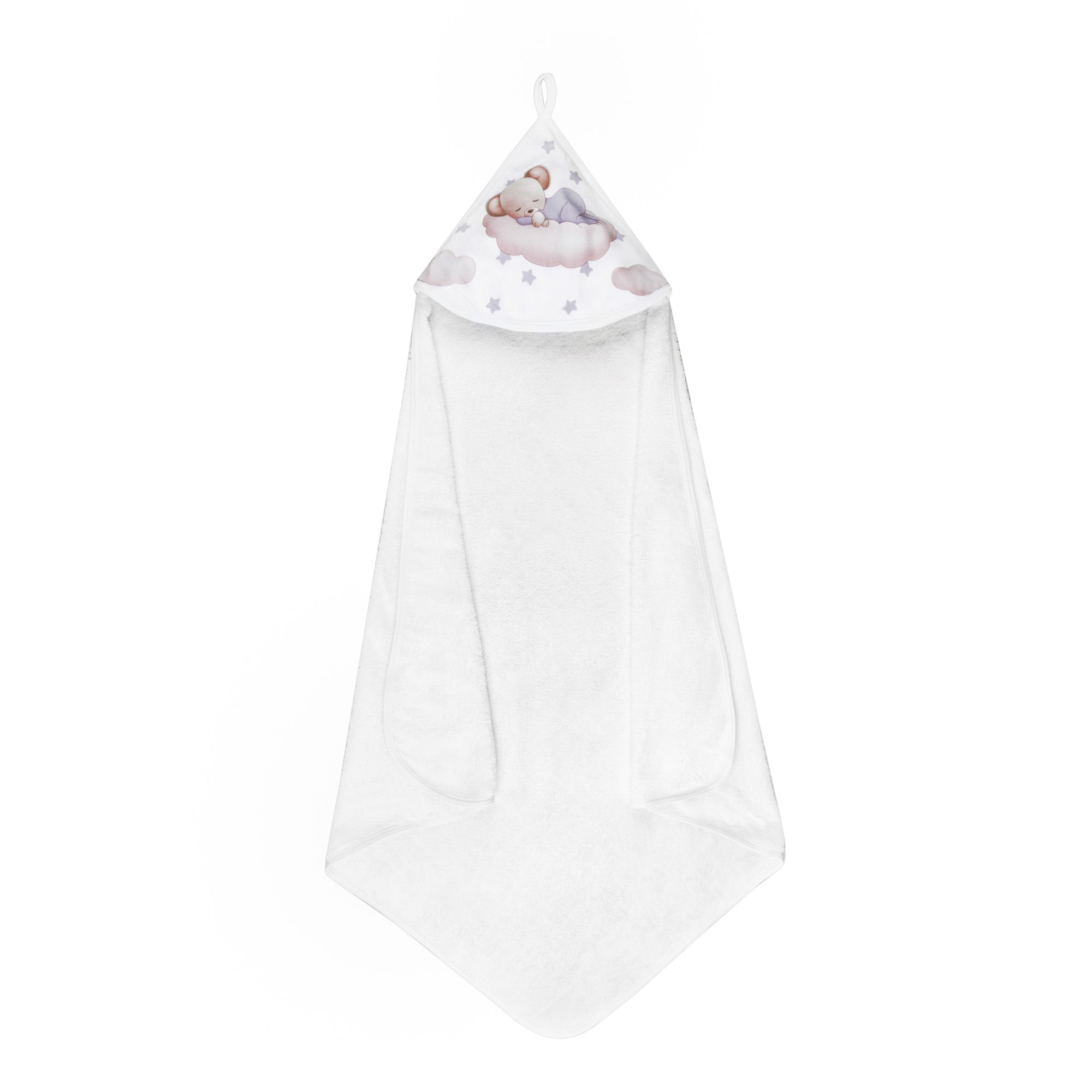 

Полотенце детское с уголком AmaroBaby Wash Rabbit, 90х90 см, белый, AB225404W