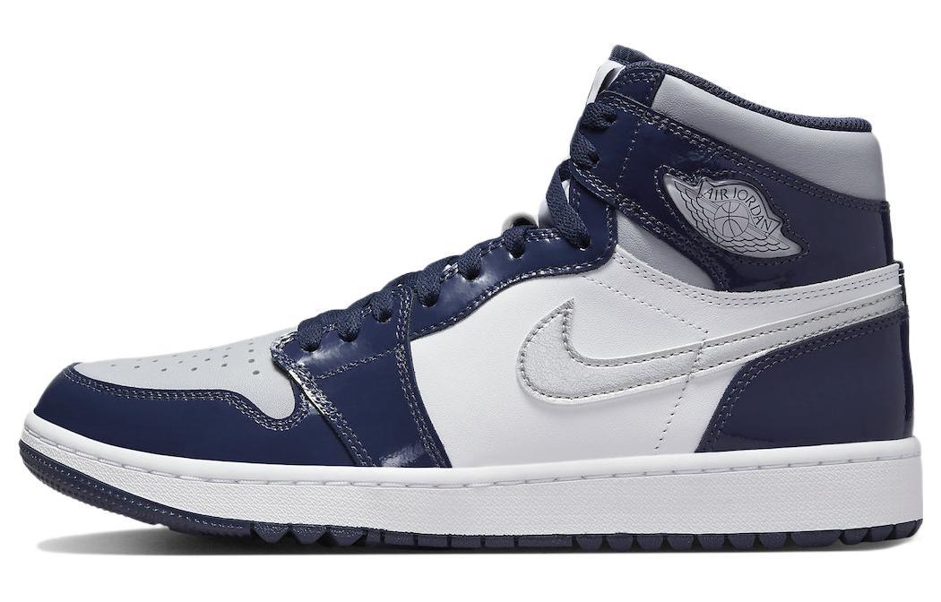 

Кеды унисекс Jordan Air Jordan 1 High Golf Midnight Navy синие 44 EU, Синий, Air Jordan 1 High Golf Midnight Navy