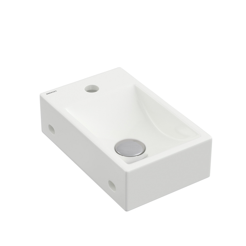 

Раковина Berges SMALL 37х23 см смеситель справа 133049836, Белый, SMALL