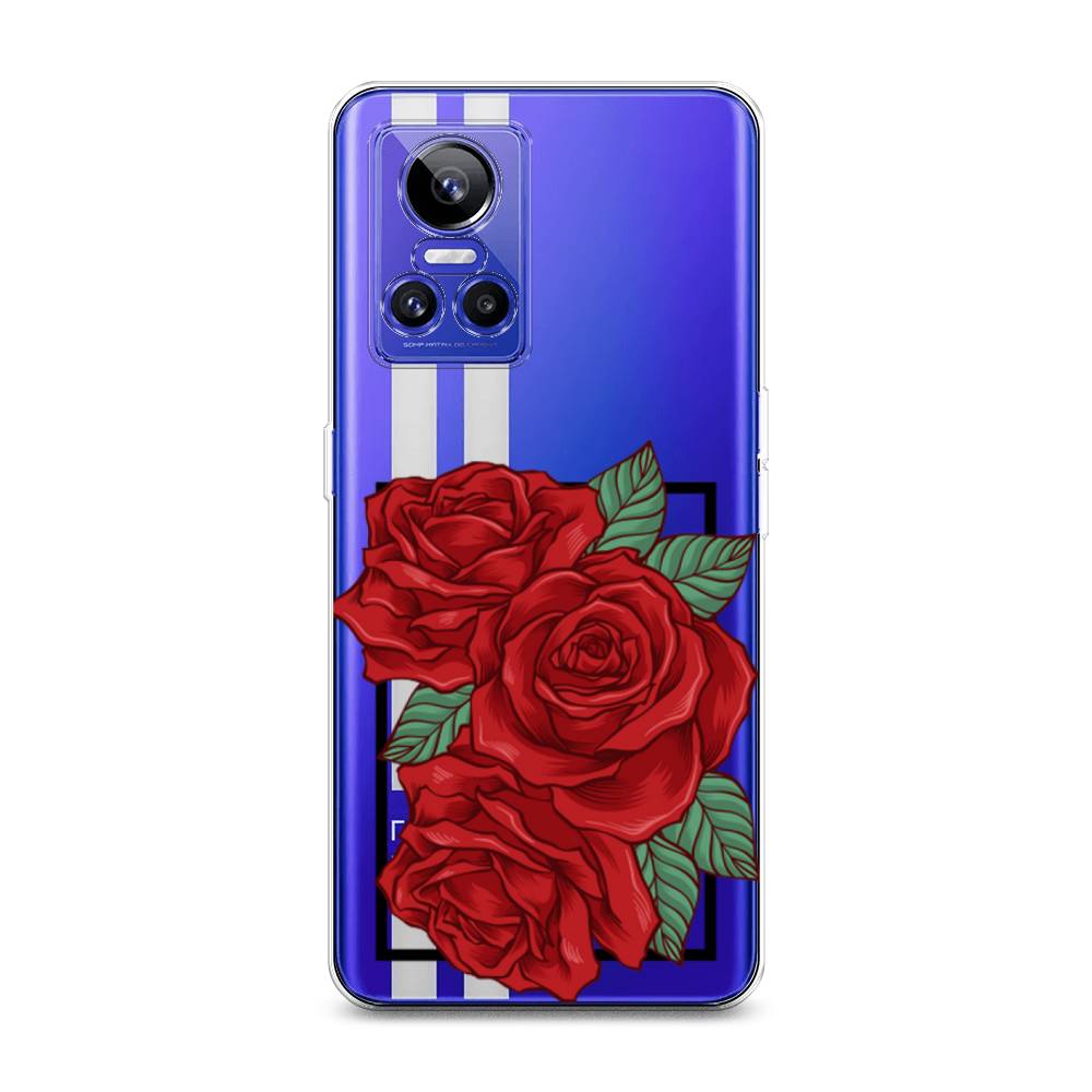 

Чехол на Realme GT Neo 3 "Три алые розы", Красный, 259050-2