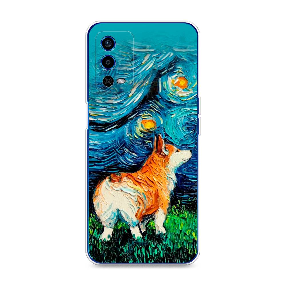 

Чехол для Oppo A55 4G "Корги звёздная ночь", Коричневый;белый;зеленый, 259150-1