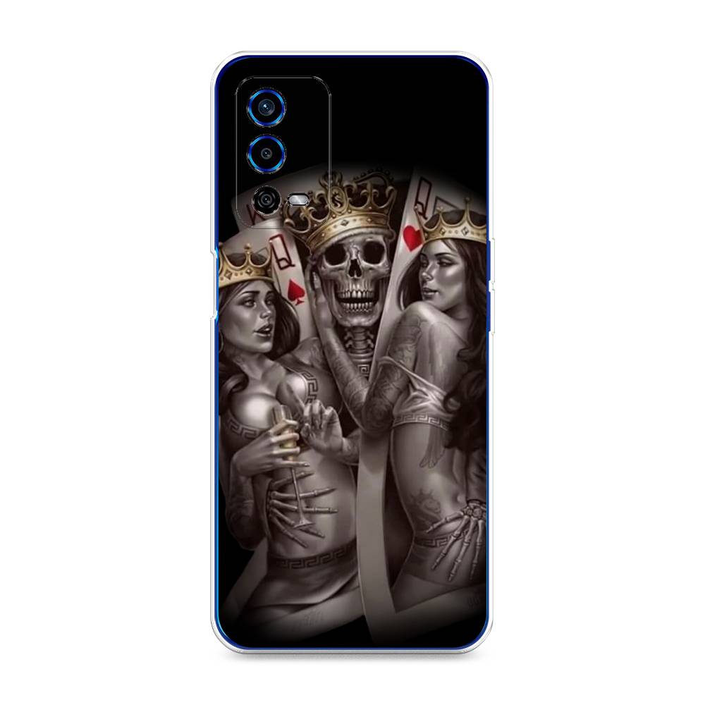 

Чехол для Oppo A55 4G "Карты король и королевы", Серый;желтый, 259150-6