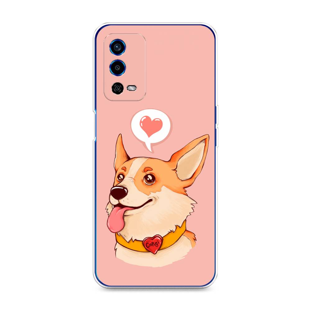 

Чехол на Oppo A55 4G "Корги язык", Розовый;коричневый, 259150-1