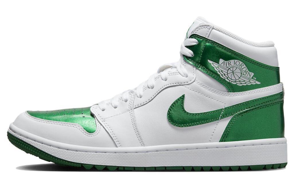 

Кеды унисекс Jordan Air Jordan 1 High Golf Pine Green белые 47.5 EU, Белый, Air Jordan 1 High Golf Pine Green