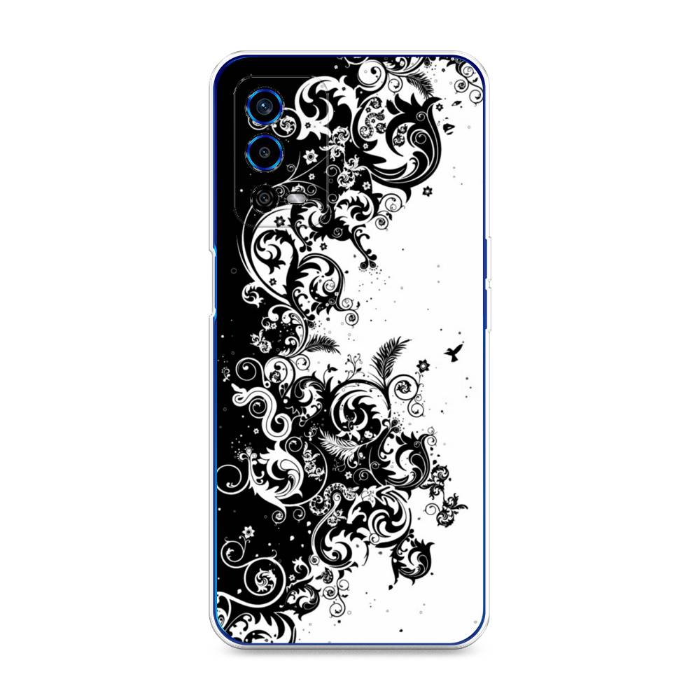 

Чехол для Oppo A55 4G "Черно белый узор", Белый;черный;серый, 259150-3