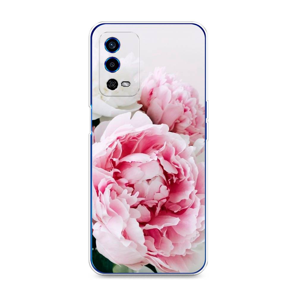 

Чехол для Oppo A55 4G "Розовые и белые пионы", Розовый;белый, 259150-2