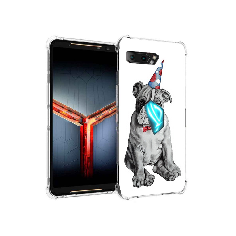 

Чехол MyPads Tocco для Asus ROG Phone 2 праздничный щенок, Прозрачный, Tocco