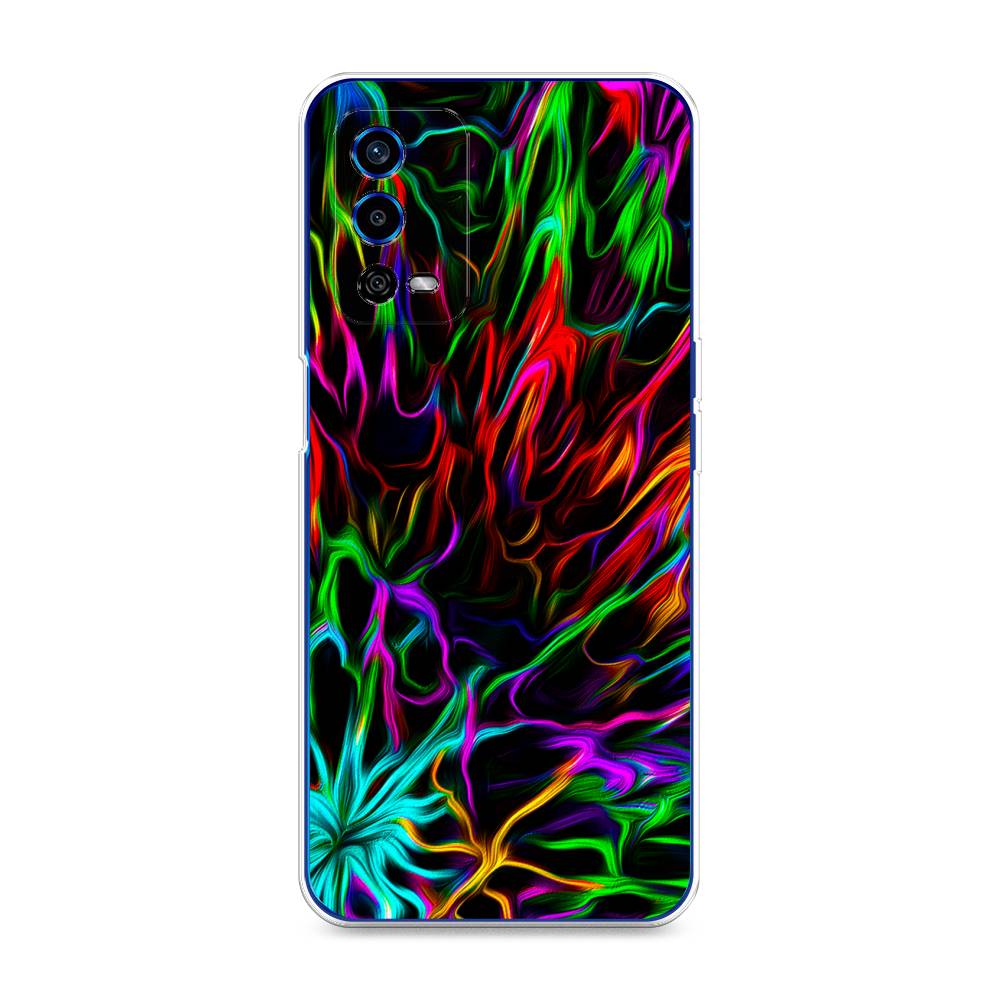 

Чехол для Oppo A55 4G "Разноцветные разводы", Голубой;зеленый;оранжевый, 259150-3