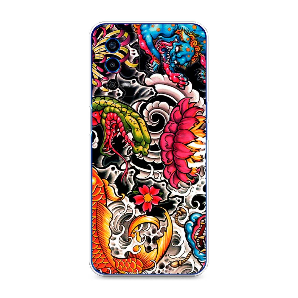 

Чехол для Oppo A55 4G "Японское искусство", Красный;оранжевый;голубой, 259150-4