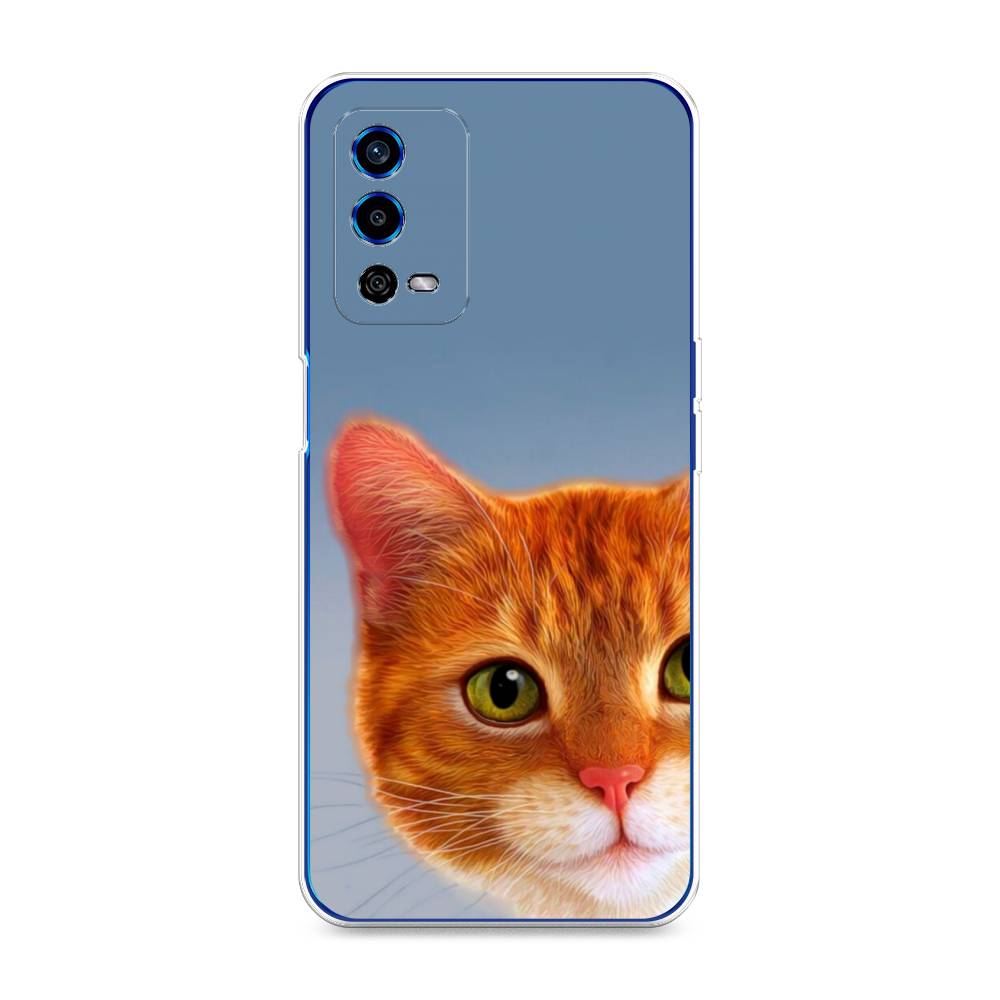 

Чехол для Oppo A55 4G "Любопытный котик", Коричневый, 259150-1