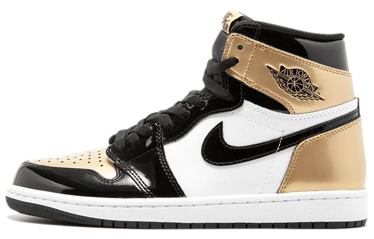 

Кеды унисекс Jordan Air Jordan 1 High Nrg Patent Gold Toe разноцветные 39 EU, Разноцветный, Air Jordan 1 High Nrg Patent Gold Toe