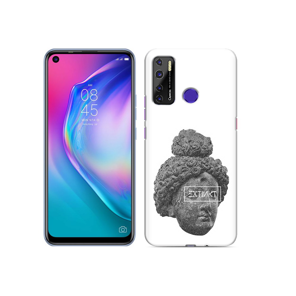 

Чехол MyPads Tocco для Tecno Camon 15 каменное лицо девушки, Прозрачный, Tocco