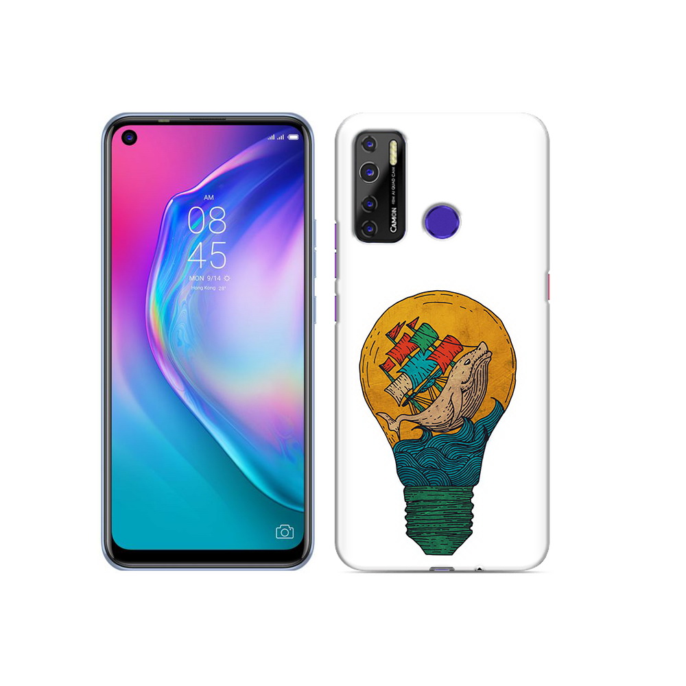 Чехол MyPads Tocco для Tecno Camon 15 кит в лампочке с парусами