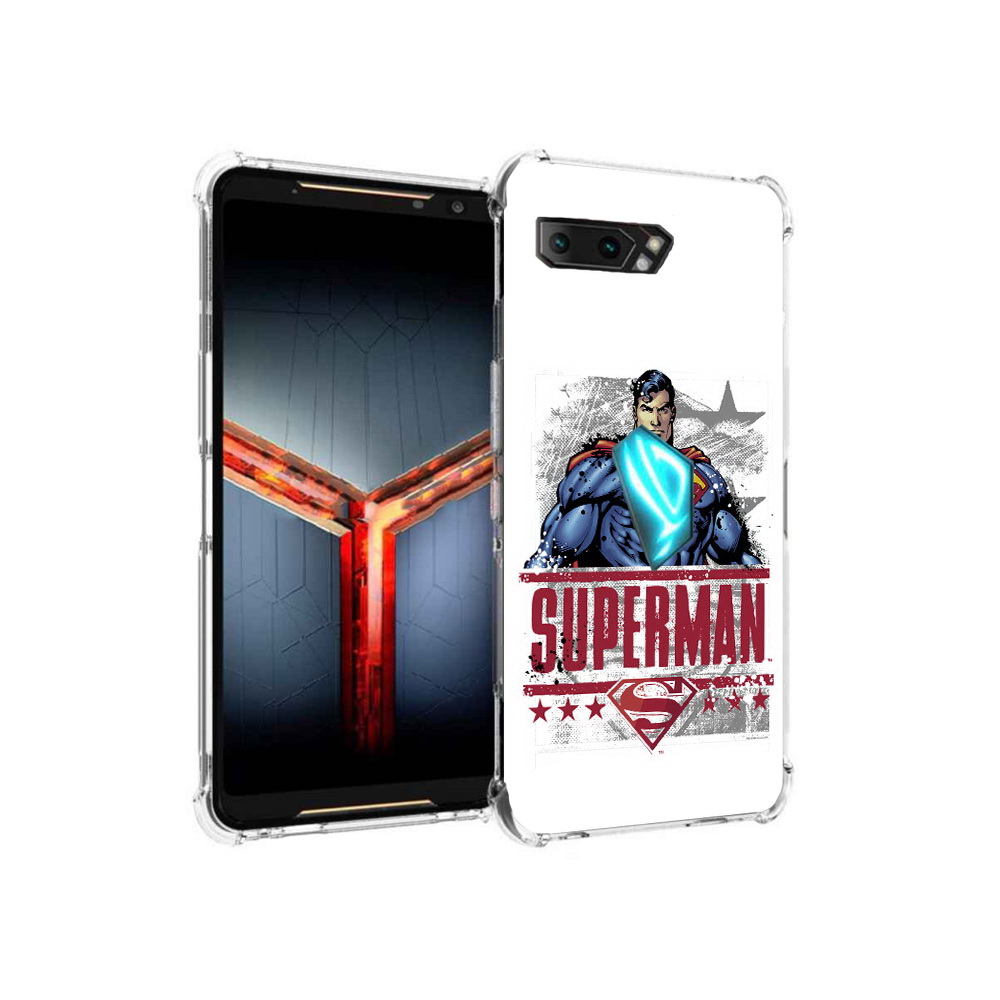 

Чехол MyPads Tocco для Asus ROG Phone 2 рисунок супермен, Прозрачный, Tocco