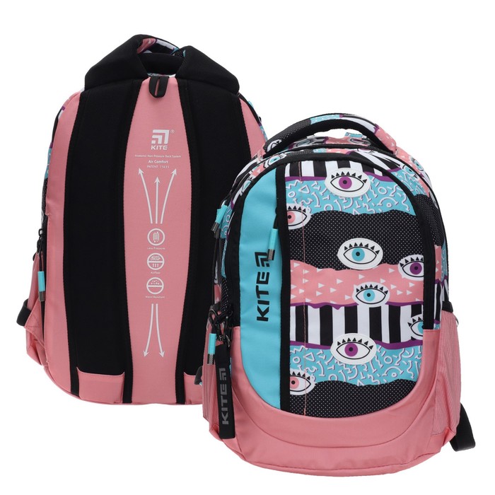 

Рюкзак школьный Kite Education teens, 40 х 30 х 17,5 см, эргономичная спинка, розовый
