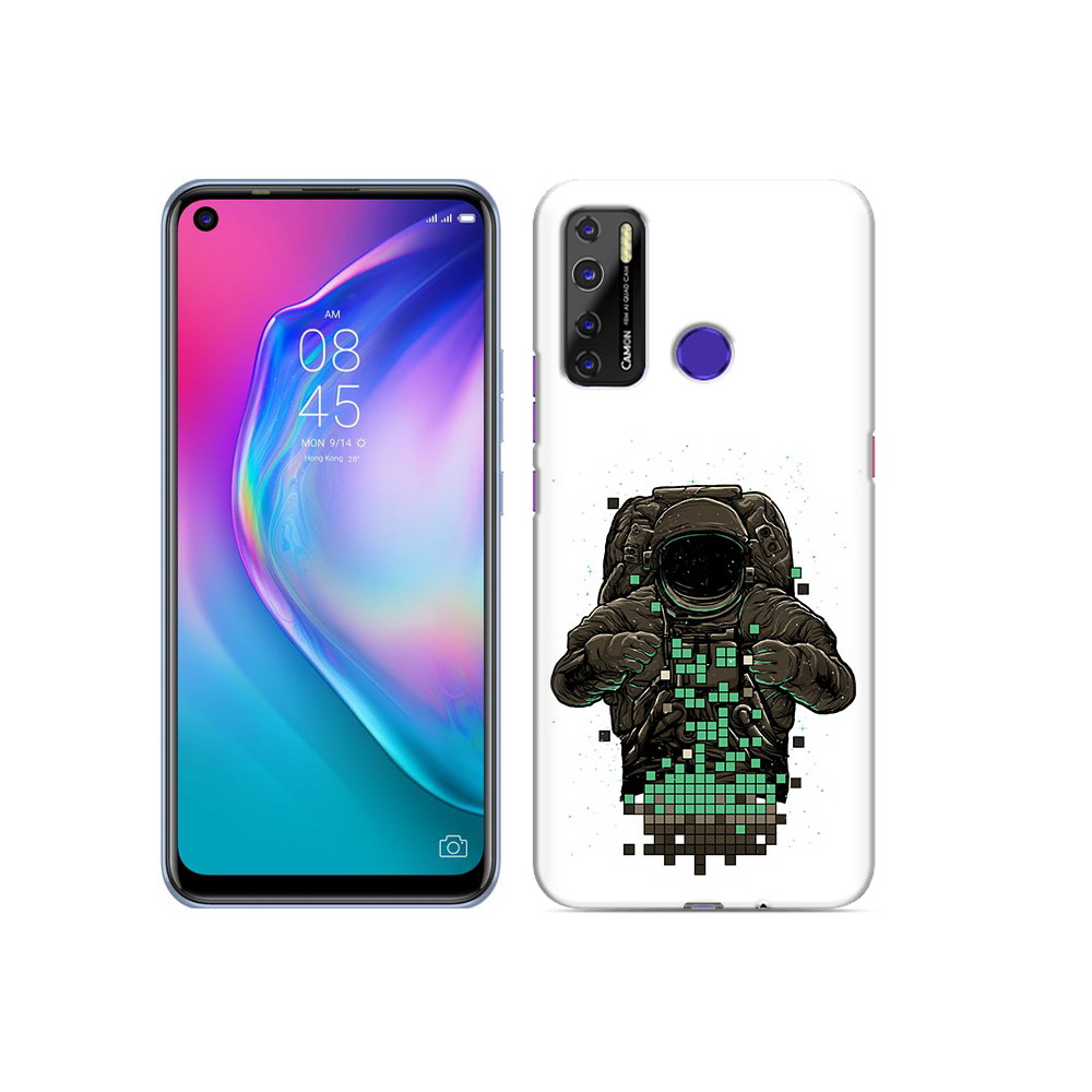 

Чехол MyPads Tocco для Tecno Camon 15 космонавт с пикселями, Прозрачный, Tocco