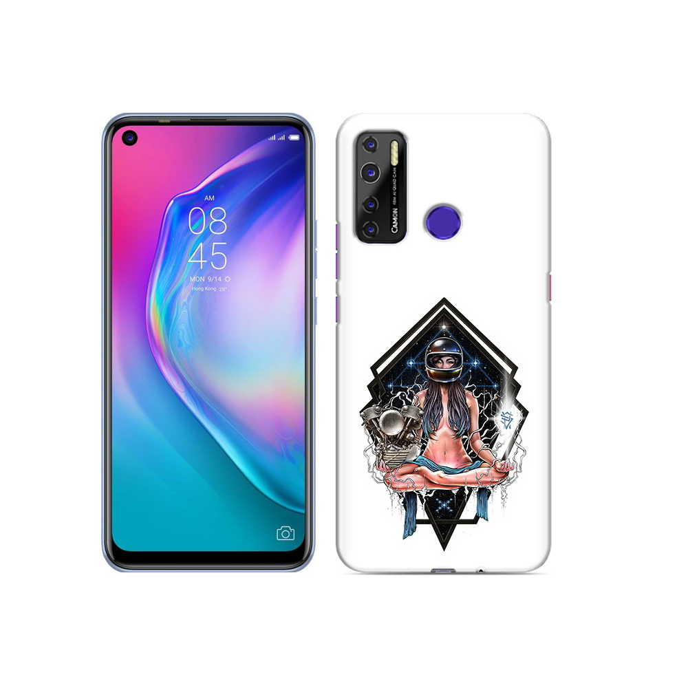 

Чехол MyPads Tocco для Tecno Camon 15 красивая девушка в шлеме, Прозрачный, Tocco