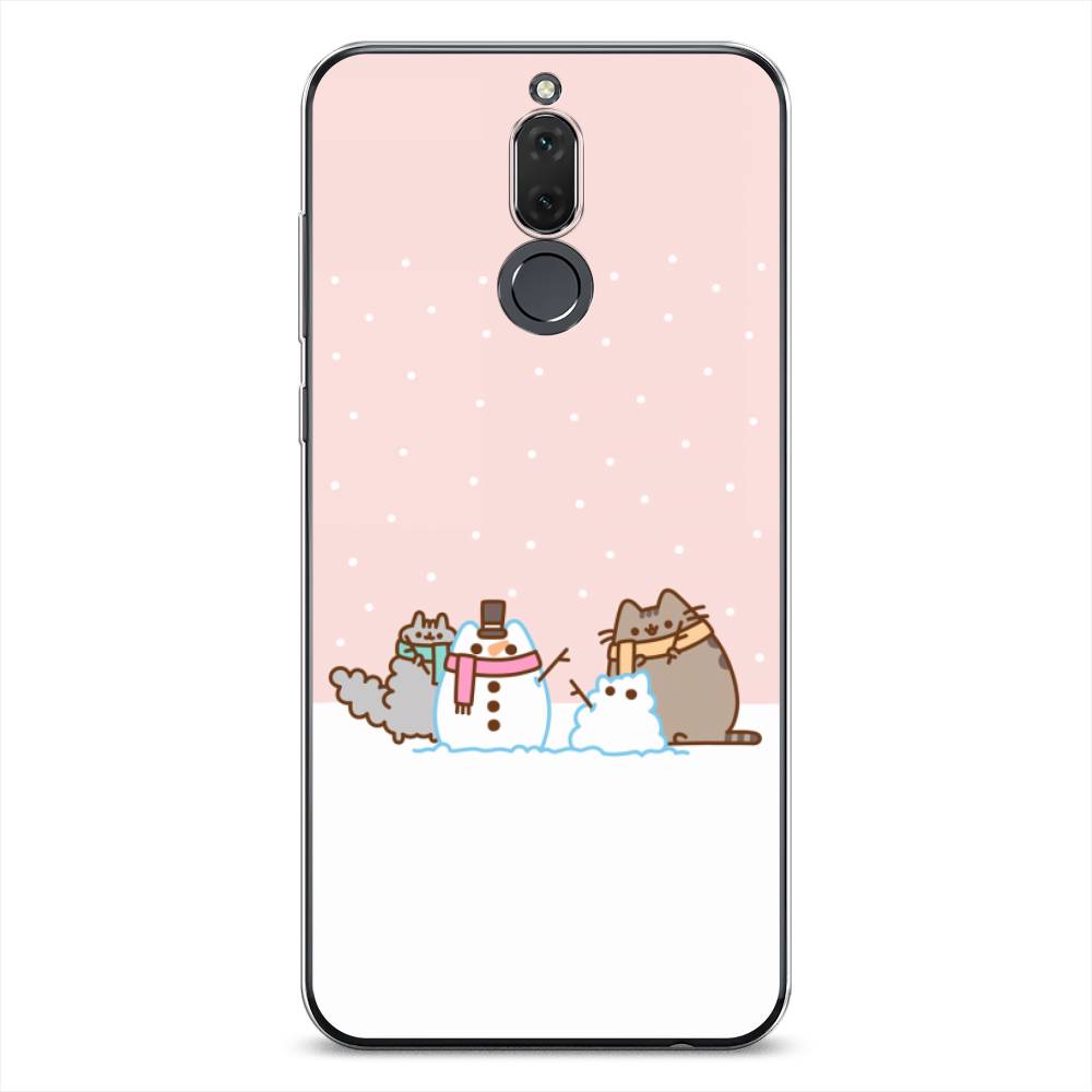 

Чехол на Huawei Nova 2i "Котики в снегу", Розовый;белый;серый, 6120550-5