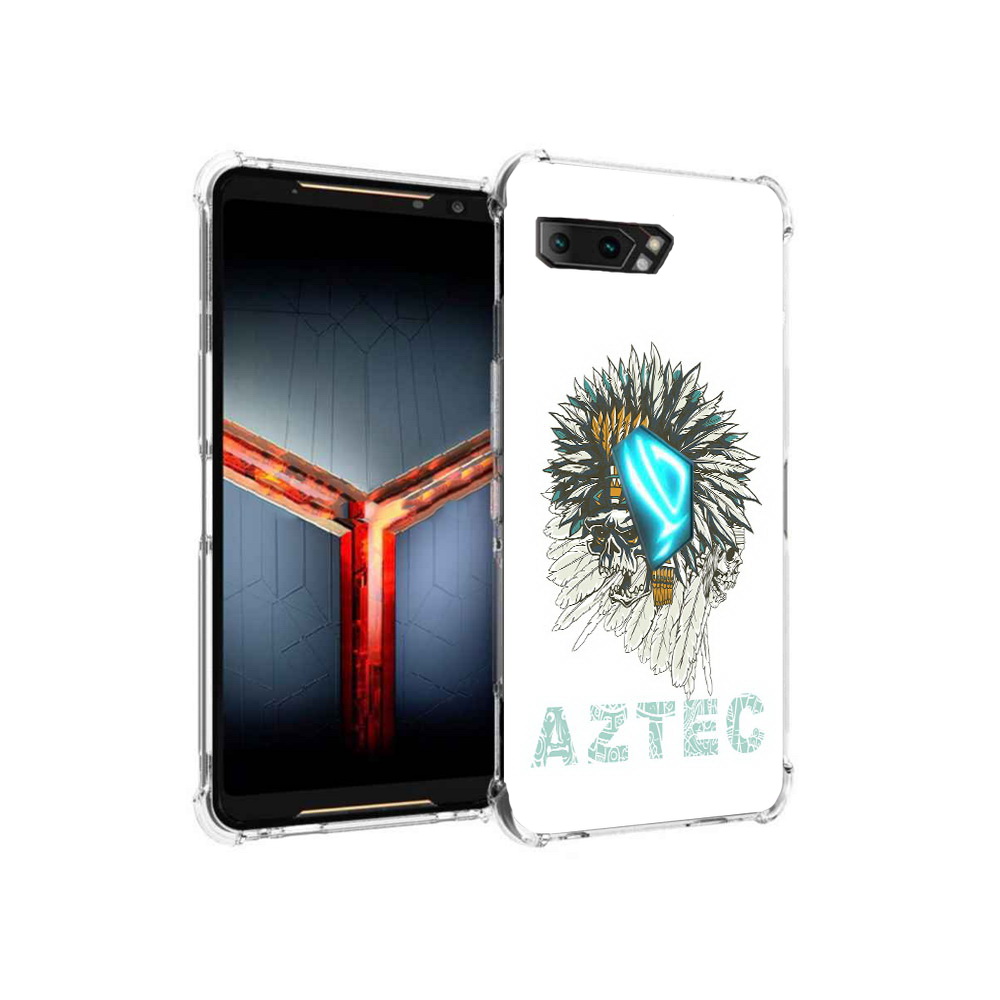 

Чехол MyPads Tocco для Asus ROG Phone 2 скелет индеец, Прозрачный, Tocco