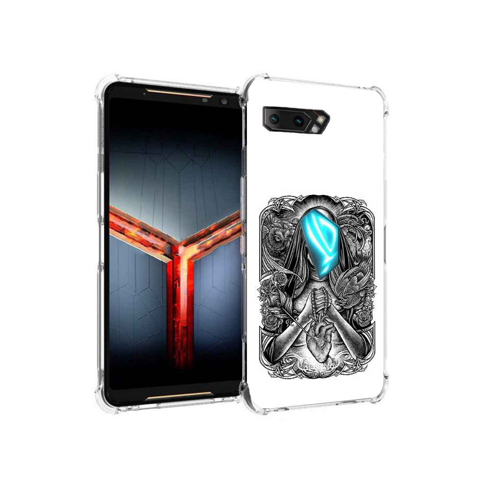 

Чехол MyPads Tocco для Asus ROG Phone 2 скелет с сердцем, Прозрачный, Tocco