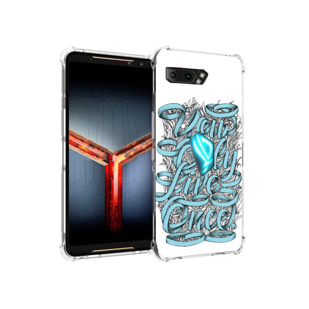 

Чехол MyPads Tocco для Asus ROG Phone 2 слова из ленты абстракция, Прозрачный, Tocco
