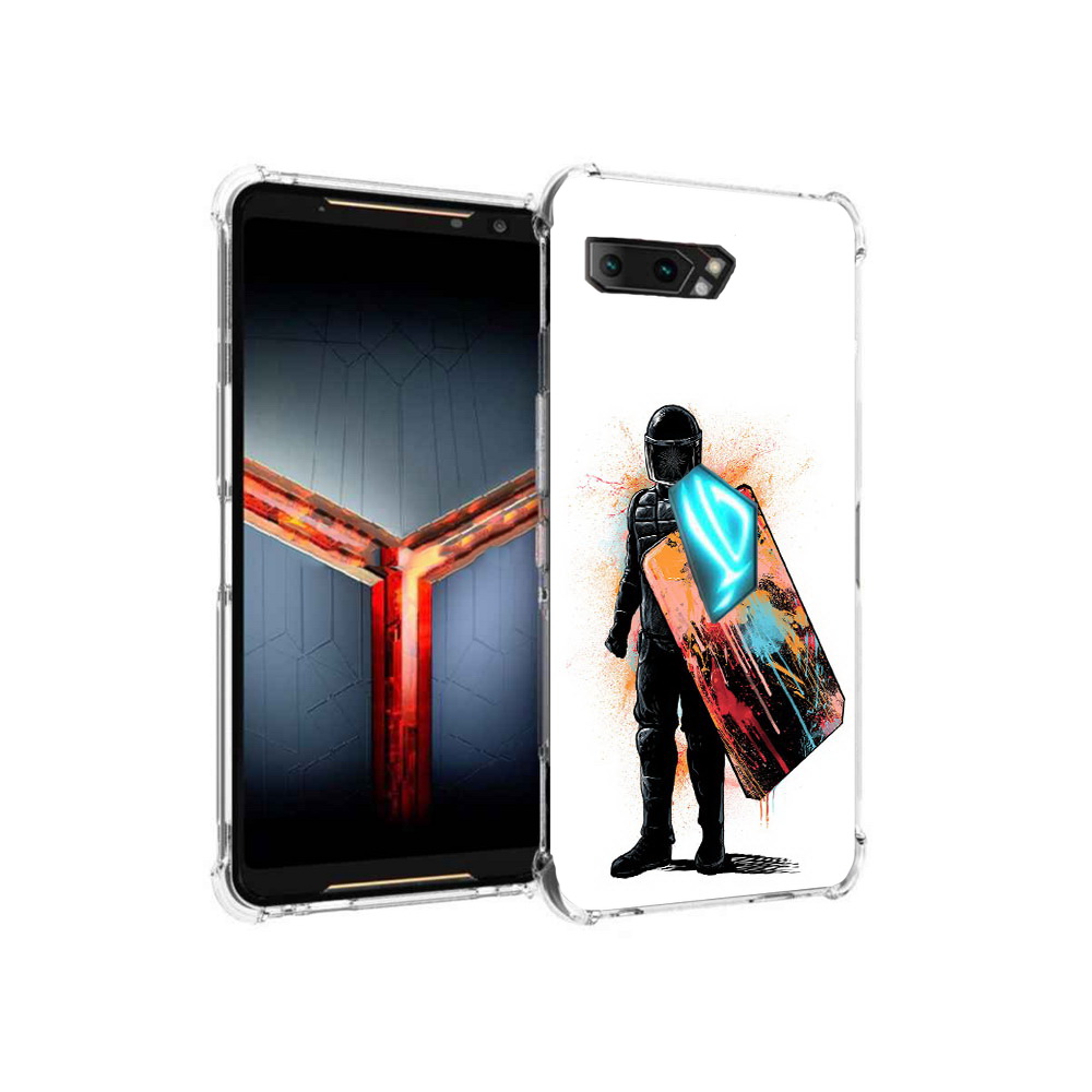 фото Чехол mypads tocco для asus rog phone 2 солдат с красочным щитом