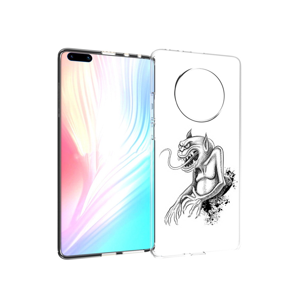 

Чехол MyPads Tocco для Huawei Mate 40 Pro чорт, Прозрачный, Tocco