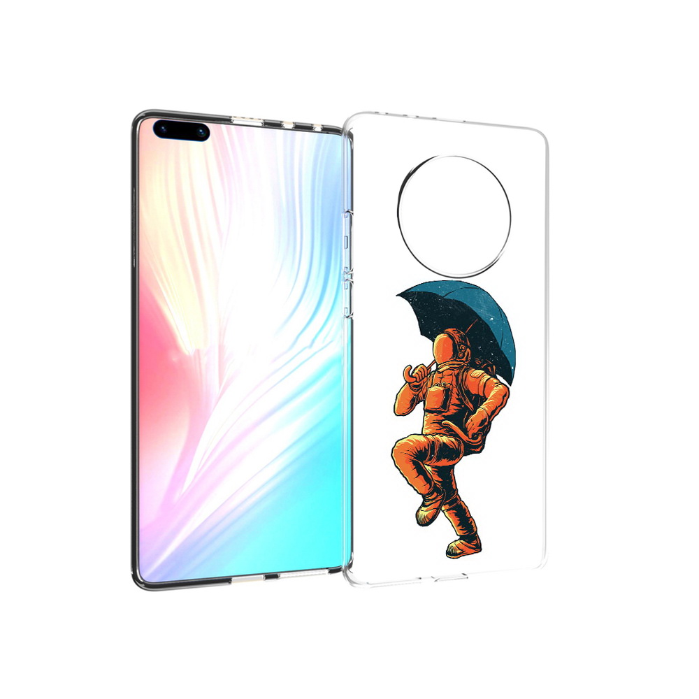

Чехол MyPads Tocco для Huawei Mate 40 Pro шагающий космонавт с зонтом, Прозрачный, Tocco
