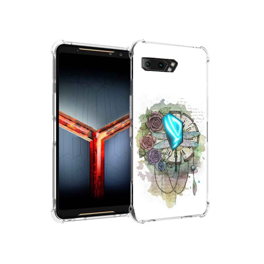 Чехол MyPads Tocco для Asus ROG Phone 2 старинные часы в цветах