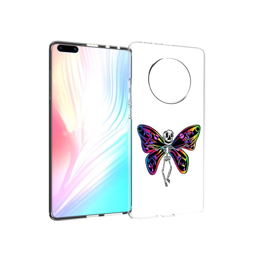 

Чехол MyPads Tocco для Huawei Mate 40 Pro эффект бабочки, Прозрачный, Tocco