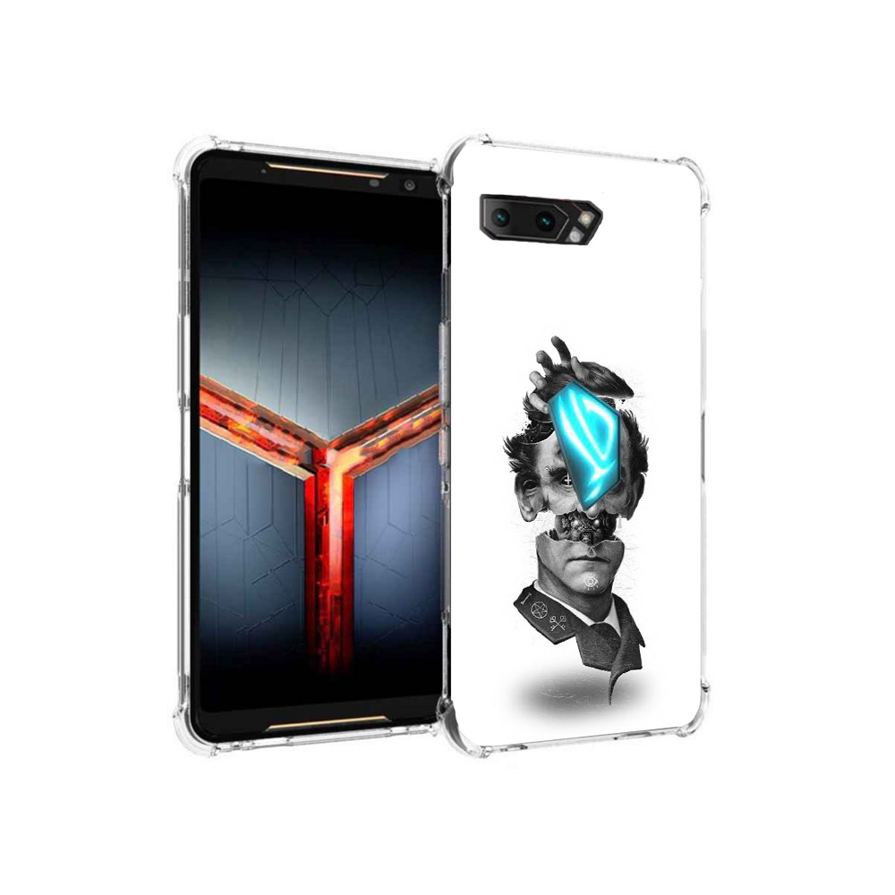 

Чехол MyPads Tocco для Asus ROG Phone 2 страшное лицо абстракция, Прозрачный, Tocco