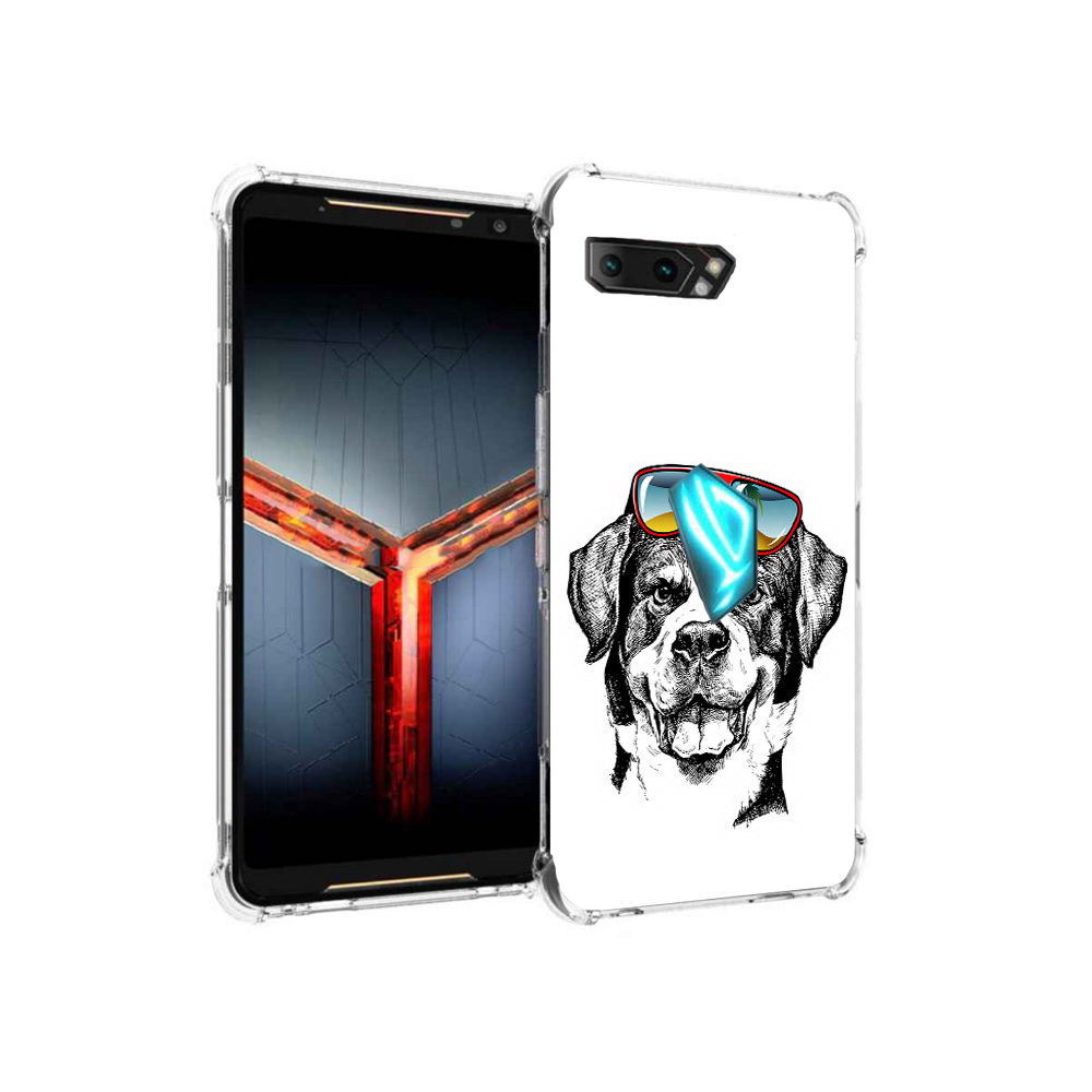 

Чехол MyPads Tocco для Asus ROG Phone 2 счастливая собака, Прозрачный, Tocco