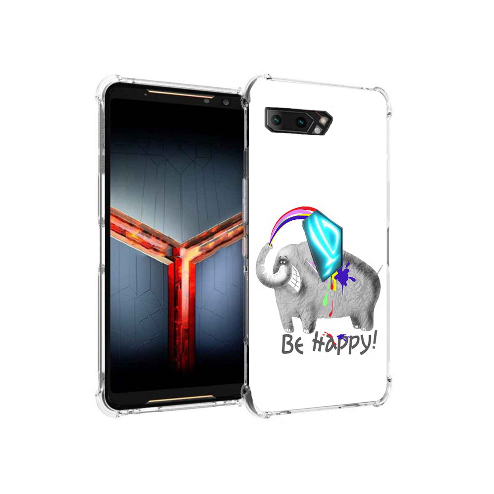 

Чехол MyPads Tocco для Asus ROG Phone 2 счастливый слон, Прозрачный, Tocco