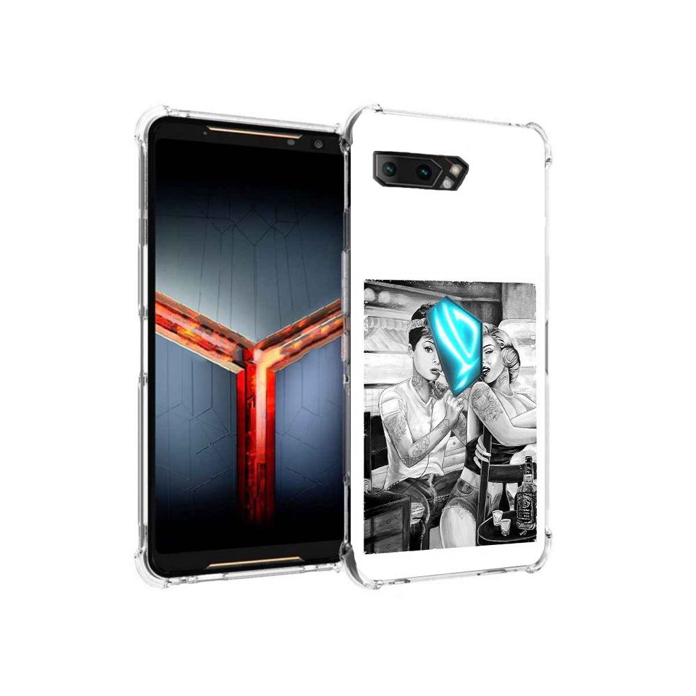 

Чехол MyPads Tocco для Asus ROG Phone 2 тату мастер, Прозрачный, Tocco