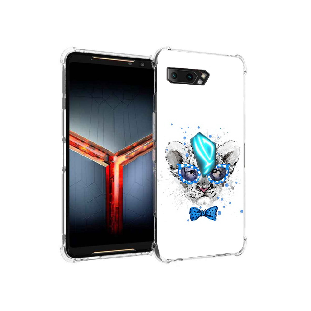 

Чехол MyPads Tocco для Asus ROG Phone 2 тигренок с бабочкой, Прозрачный, Tocco