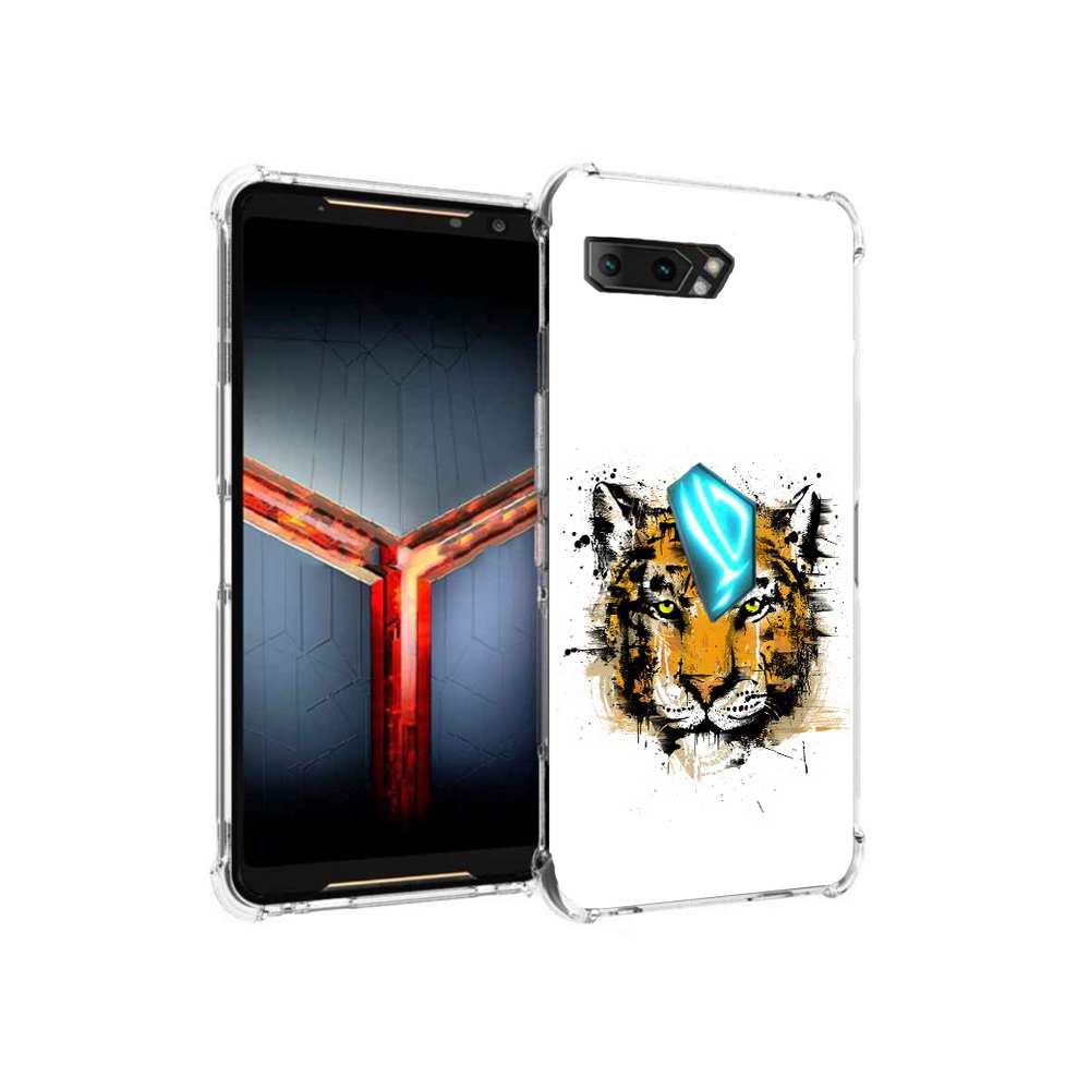 

Чехол MyPads Tocco для Asus ROG Phone 2 тигруля, Прозрачный, Tocco