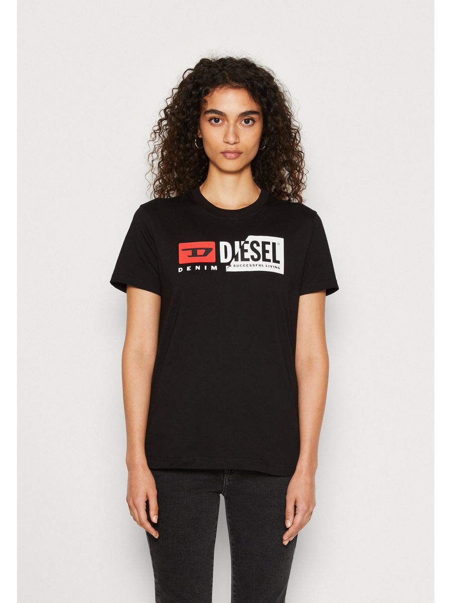

Футболка женская DIESEL DI121D0L3 черная XL, Черный, DI121D0L3