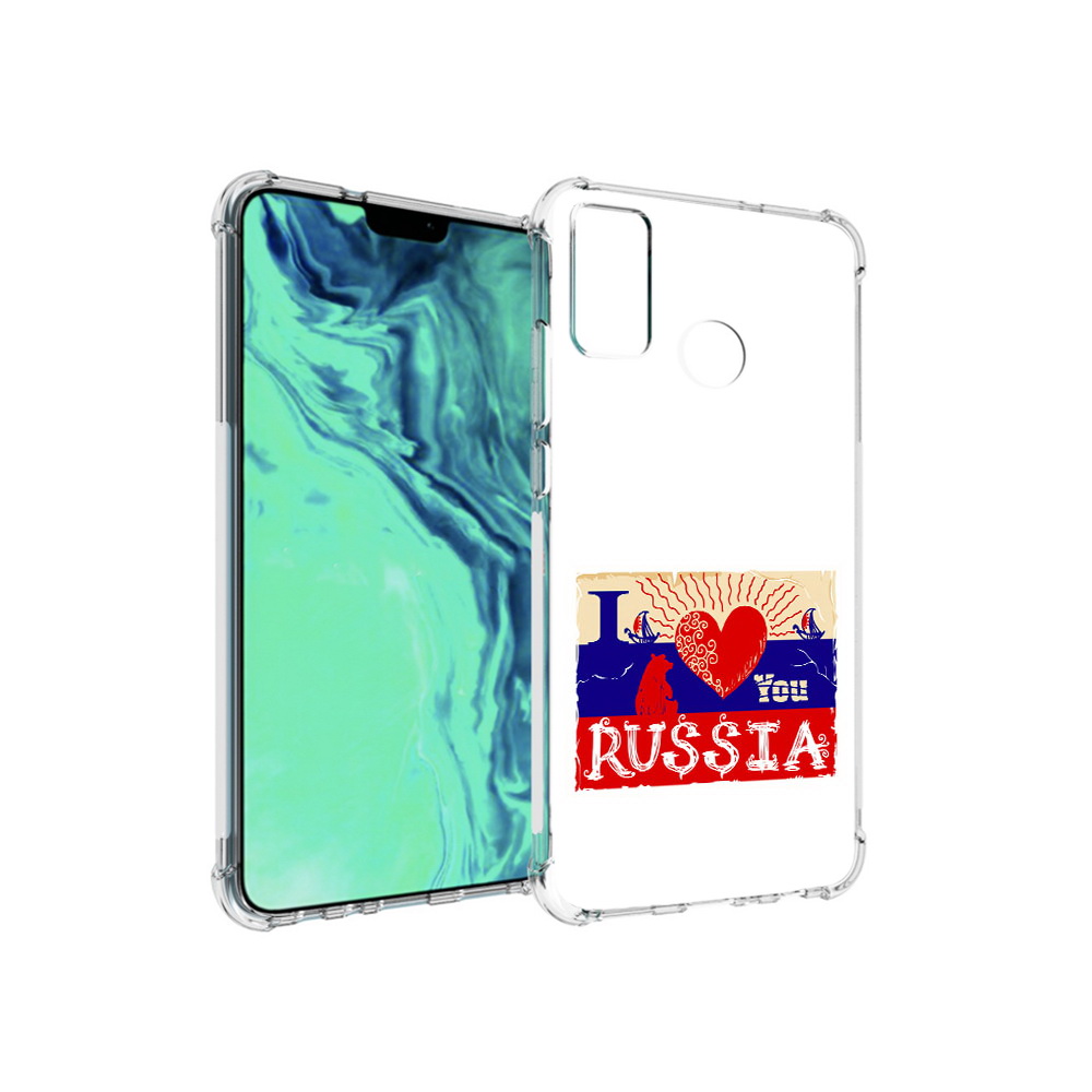 Чехол MyPads Tocco для Huawei 9X Lite Люблю Россию