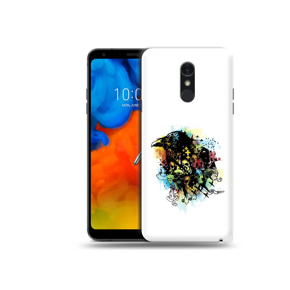 

Чехол MyPads Tocco для LG Q Stylus ворон и черепа, Прозрачный, Tocco