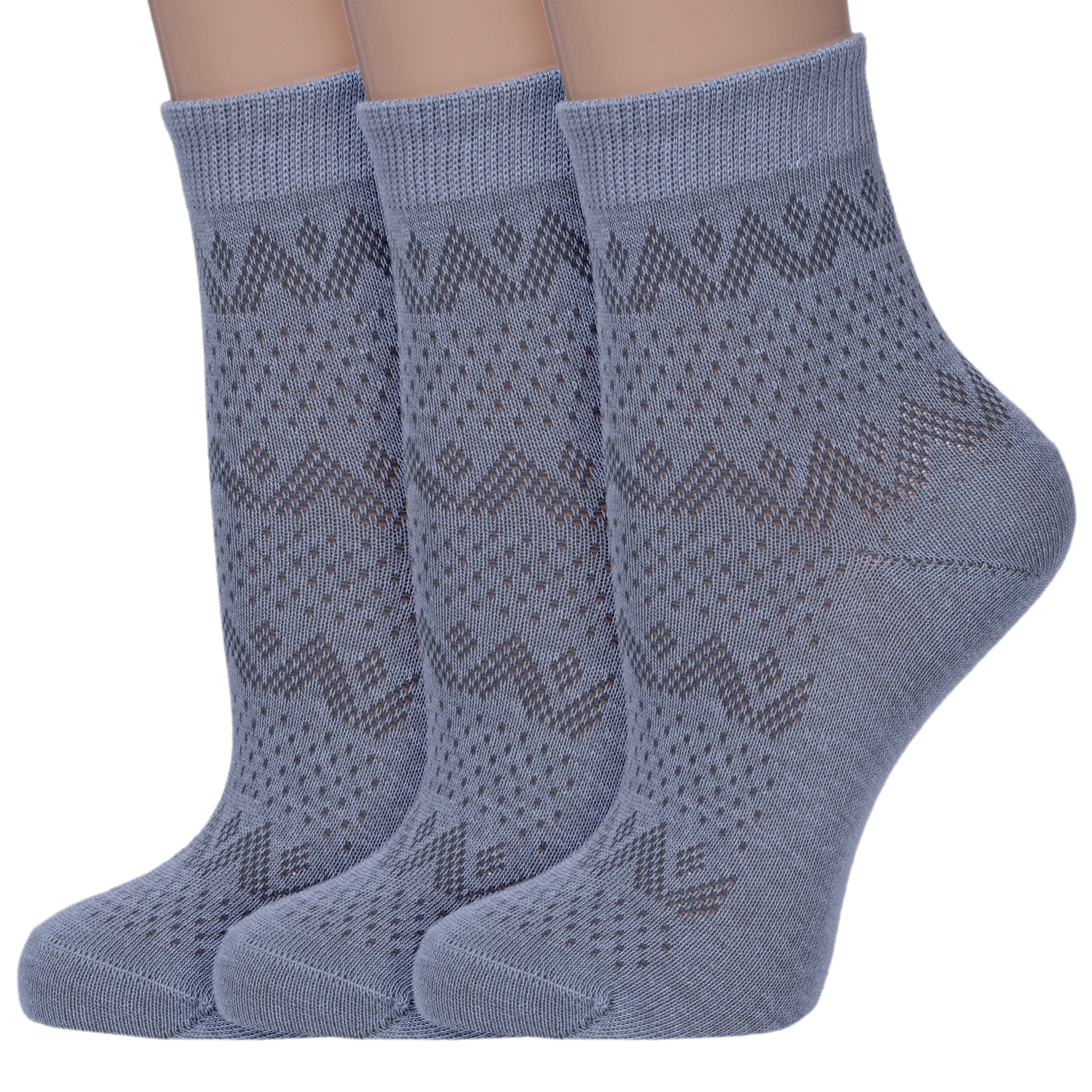 Комплект носков женских НАШЕ 3-С196 серых 25