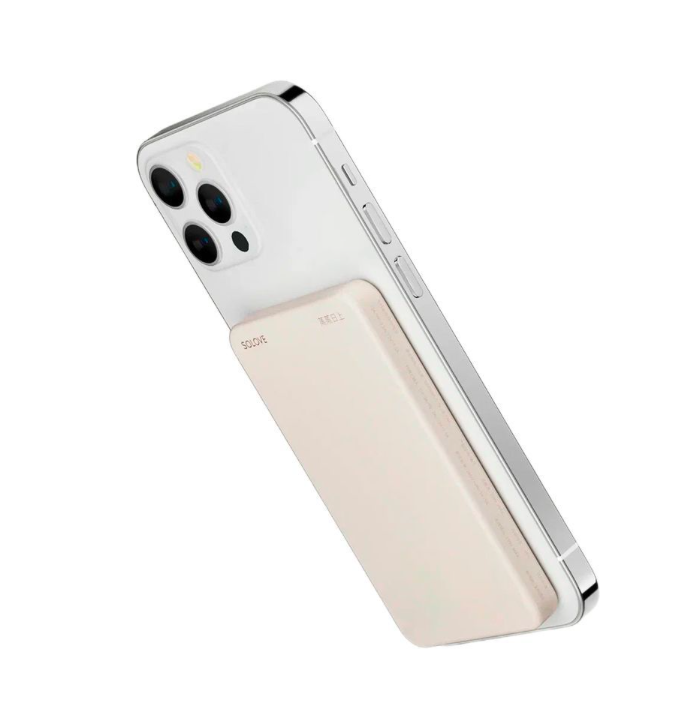 Внешний аккумулятор (Power Bank) Solove W9, 5000мAч, бежевый [w9 beige rus]