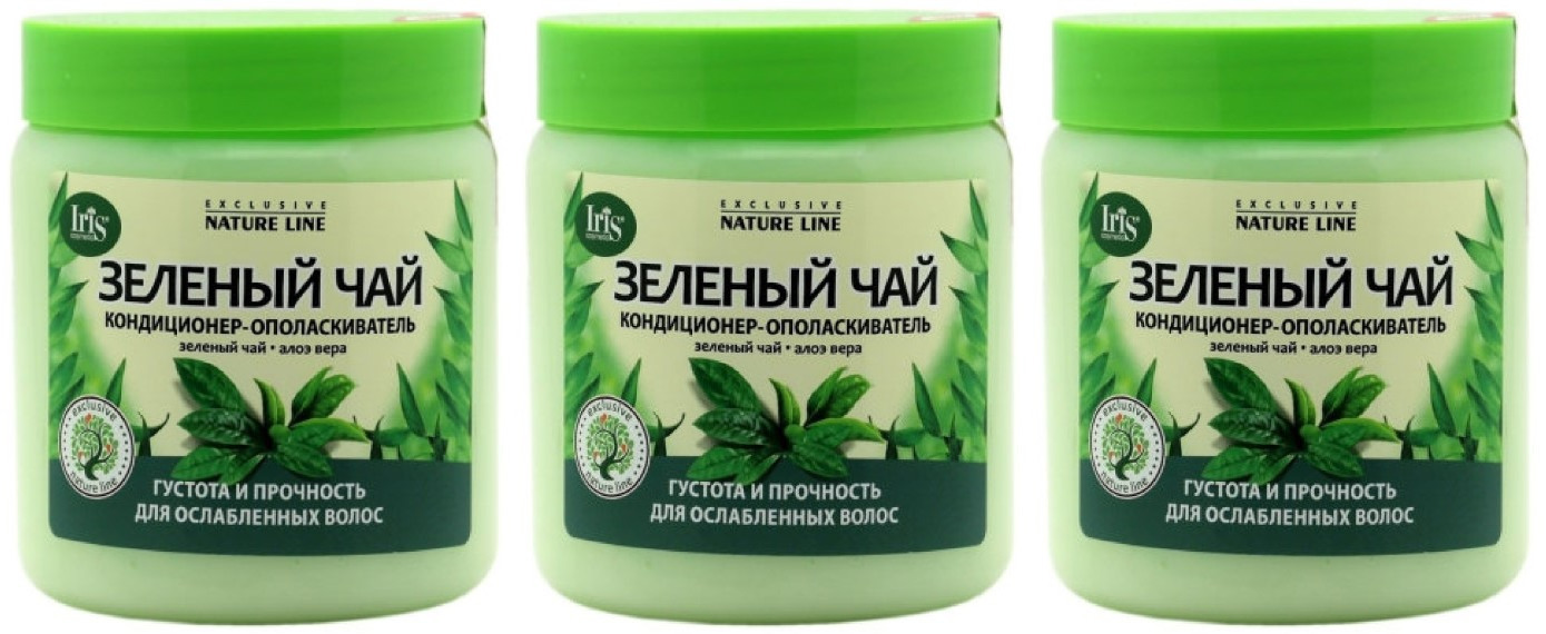 Кондиционер-ополаскиватель Iris Зеленый чай Exclusive Natureline, 500 мл,3 шт