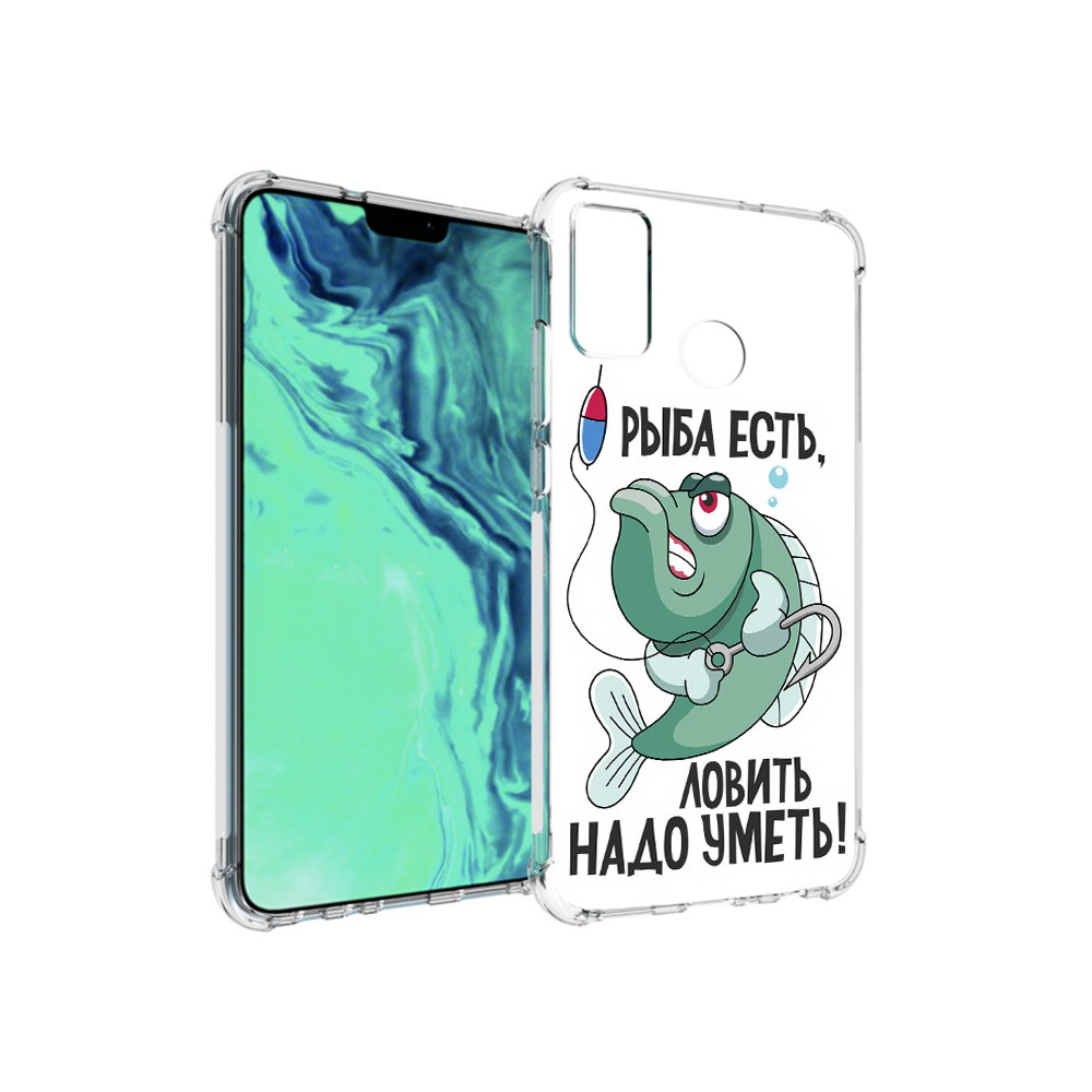 

Чехол MyPads Tocco для Huawei 9X Lite Рыба есть ,ловить надо уметь, Прозрачный, Tocco