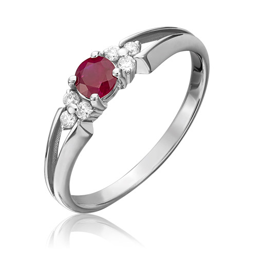 

Кольцо из золота с бриллиантом/рубином р. 17,5 PLATINA jewelry 01-0570-00-107-1120-30, 01-0570-00-107-1120-30