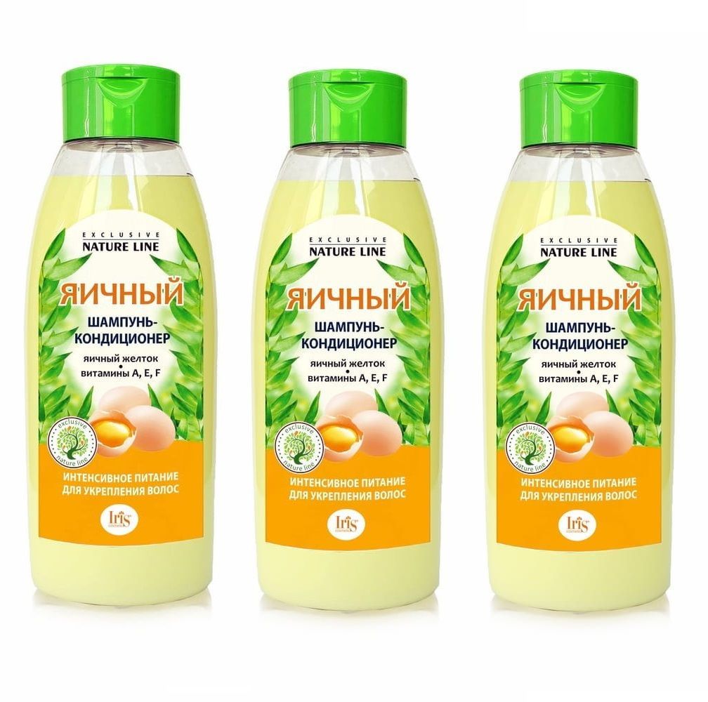 

Шампунь-кондиционер IRIS Яичный Exclusive Nature Line , 500 мл. 3 шт.