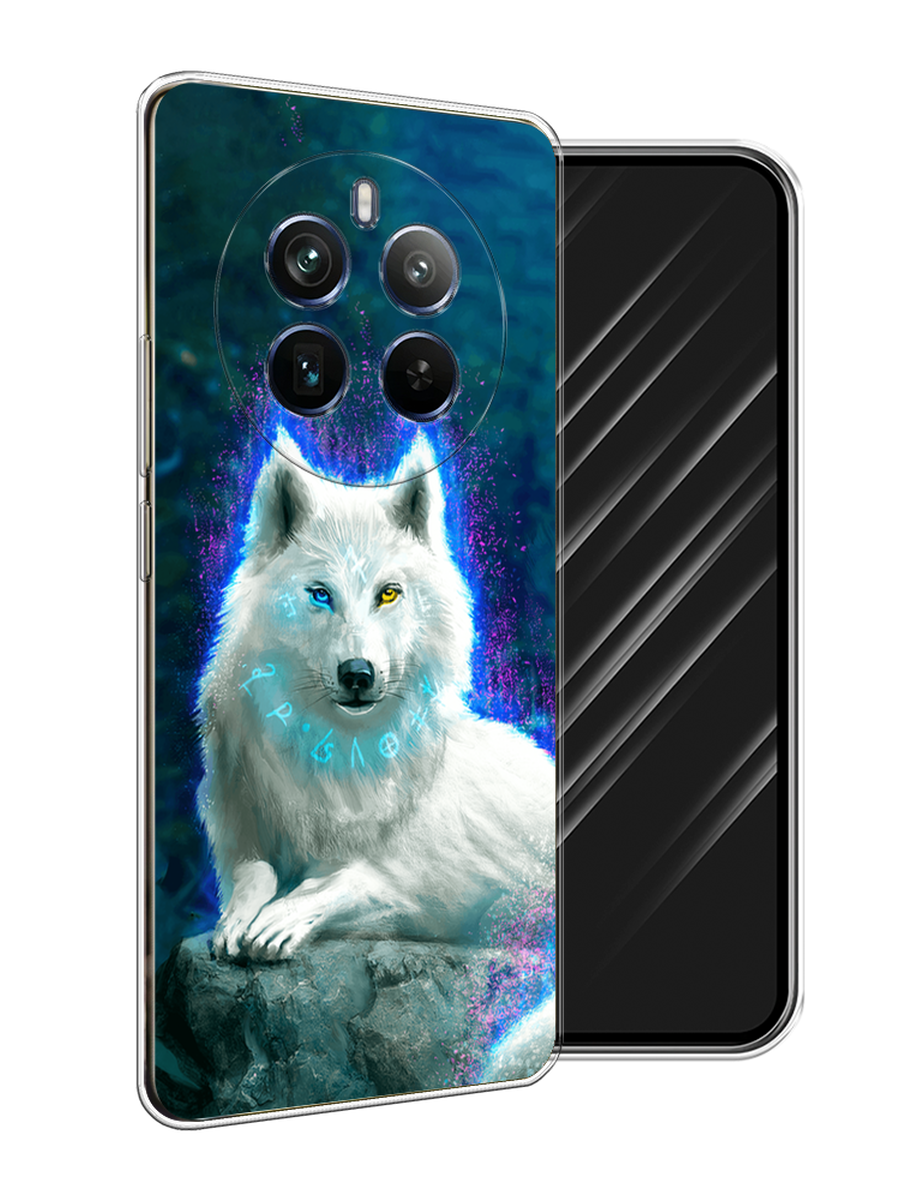 

Чехол Awog на Realme 12+ "Белоснежный волк", Белый;зеленый;фиолетовый, 2516350-1